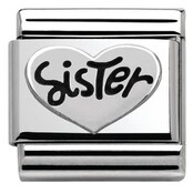 Nomination Link - 330101-11 - Classic OXIDIZED SYMBOLS - Sister Heart Nomination Link - 330101-11 - Classic OXIDIZED SYMBOLS - Sister Heart