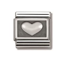 Nomination - 330102-01- Link Classic PLATES OXIDIZED - Heart