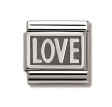 Nomination - 330102-03- Link Classic PLATES OXIDIZED - Love