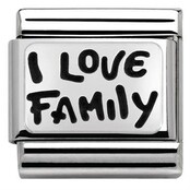 Nomination Link - 330102-34 - Classic PLATES OXIDIZED - I Love Family Nomination Link - 330102-34 - Classic PLATES OXIDIZED - I Love Family