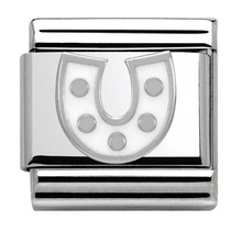 Nomination Link - 330202-07- Classic SYMBOLS - White Horseshoe