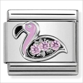 Nomination Link - 330304-31 - Classic CL SYMBOLS  - Flamingo with Pink CZ