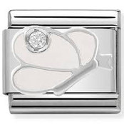 Nomination Link - 330305-08 - Classic CL SYMBOLS - White Butterfly Nomination Link - 330305-08 - Classic CL SYMBOLS - White Butterfly