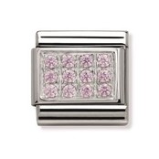 Nomination Link - 330307-06 - Classic CL PAVE - Pink cz