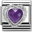 Nomination Nomination - 330603-01- Link Classic HEART FACETED CZ- Purple