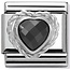 Nomination Nomination - 330603-011- Link Classic HEART FACETED CZ- Black