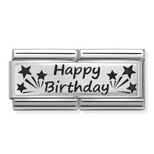 Nomination Link - 330710-13 - Classic DOUBLE ENGRAVED - Happy Birthday