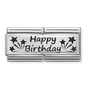 Nomination Link - 330710-13 - Classic DOUBLE ENGRAVED - Happy Birthday