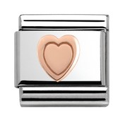 Nomination Link Rosékleurig - 430104-03 - Classic SYMBOLS - Heart Nomination Link Rosékleurig - 430104-03 - Classic SYMBOLS - Heart