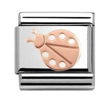 Nomination- 430104-07- Link Rosékleurig Classic SYMBOLS - Ladybug