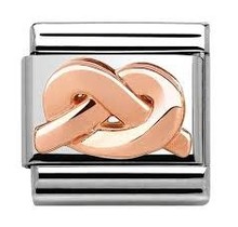 Nomination Link Rosékleurig - 430106-01 - Classic RELIEF SYMBOLS - Knot infinity