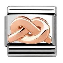 Nomination Link Rosékleurig - 430106-01 - Classic RELIEF SYMBOLS - Knot infinity