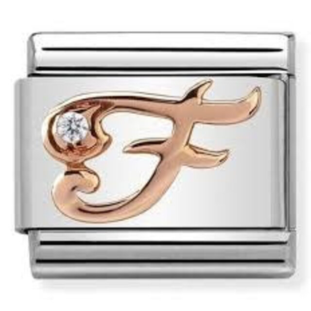 Nomination Link Rosékleurig - 430310-06 - Classic LETTERS - F Nomination Link Rosékleurig - 430310-06 - Classic LETTERS - F