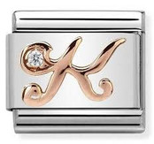 Nomination Link Rosékleurig - 430310-11- Classic LETTERS - K Nomination Link Rosékleurig - 430310-11- Classic LETTERS - K