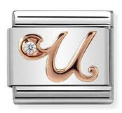 Nomination Link Rosékleurig - 430310-21 - Classic LETTERS - U Nomination Link Rosékleurig - 430310-21 - Classic LETTERS - U