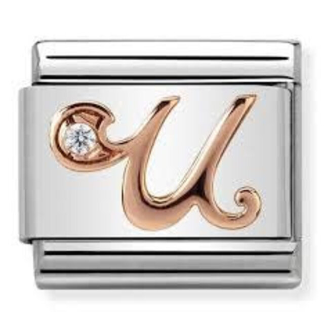 Nomination Link Rosékleurig - 430310-21 - Classic LETTERS - U Nomination Link Rosékleurig - 430310-21 - Classic LETTERS - U