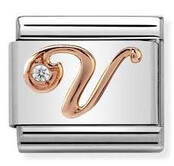 Nomination Link Rosékleurig - 430310-22 - Classic LETTERS - V Nomination Link Rosékleurig - 430310-22 - Classic LETTERS - V