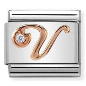 Nomination Link Rosékleurig - 430310-22 - Classic LETTERS - V