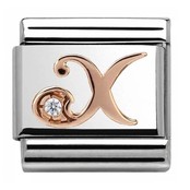 Nomination Link Rosékleurig - 430310-24 - Classic LETTERS - X Nomination Link Rosékleurig - 430310-24 - Classic LETTERS - X