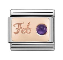 Nomination- 430508-02- Link Rosékleurig Classic STONE of MONTH - February Amethyst