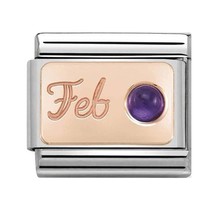 Nomination Link Rosékleurig - 430508-02 - Classic STONE of MONTH - February Amethyst