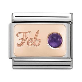 Nomination Link Rosékleurig - 430508-02 - Classic STONE of MONTH - February Amethyst
