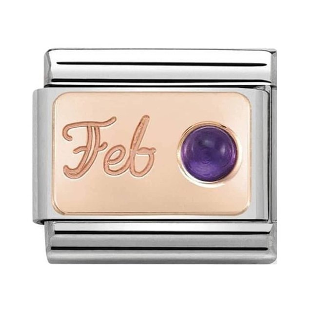 Nomination Link Rosékleurig - 430508-02 - Classic STONE of MONTH - February Amethyst Nomination Link Rosékleurig - 430508-02 - Classic STONE of MONTH - February Amethyst
