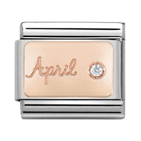 Nomination Link Rosékleurig - 430508-04 - Classic STONE of MONTH - April Diamond