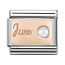 Nomination Nomination- 430508-06- Link Rosékleurig Classic STONE of MONTH - June White Pearl