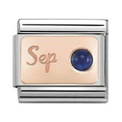 Nomination  Link Rosékleurig - 430508-09 - Classic STONE of MONTH - September Sapphire Nomination  Link Rosékleurig - 430508-09 - Classic STONE of MONTH - September Sapphire