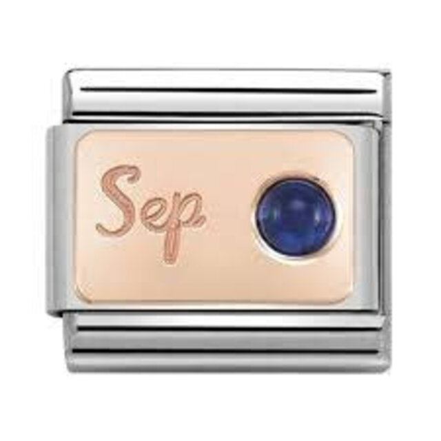 Nomination  Link Rosékleurig - 430508-09 - Classic STONE of MONTH - September Sapphire Nomination  Link Rosékleurig - 430508-09 - Classic STONE of MONTH - September Sapphire