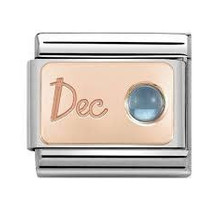 Nomination- 430508-12- Link Rosékleurig Classic STONE of MONTH - December Light Blue Topaz