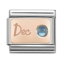 Nomination Link Rosékleurig - 430508-12 - Classic STONE of MONTH - December Light Blue Topaz