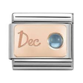 Nomination Link Rosékleurig - 430508-12 - Classic STONE of MONTH - December Light Blue Topaz