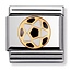 Nomination Nomination 030204/17 Football Black & White Ball 18k Goud