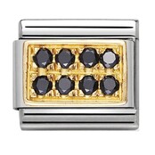 Nomination Link - 030314-10 - Classic PAVE - Black CZ Nomination Link - 030314-10 - Classic PAVE - Black CZ