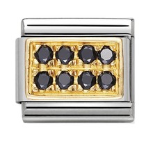 Nomination 030314/10 Pave Black CZ 18k Goud