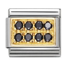 Nomination Link - 030314-10 - Classic PAVE - Black CZ