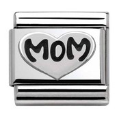 Nomination  Link - 330101-10 - Classic OXIDIZED SYMBOLS - Mom Heart Nomination  Link - 330101-10 - Classic OXIDIZED SYMBOLS - Mom Heart