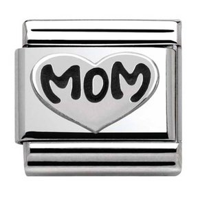 Nomination  Link - 330101-10 - Classic OXIDIZED SYMBOLS - Mom Heart