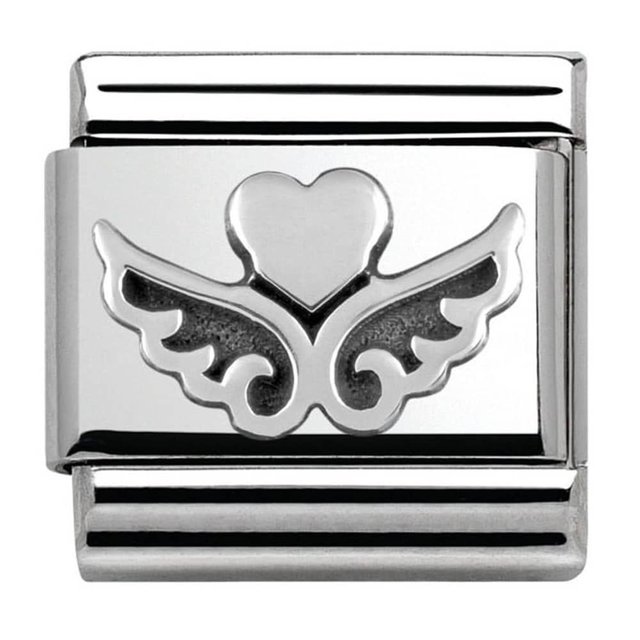 Nomination Link - 330101-13 - Classic OXIDIZED SYMBOLS - Heart With Wings Nomination Link - 330101-13 - Classic OXIDIZED SYMBOLS - Heart With Wings