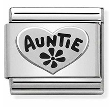 Nomination Link - 330101-17 - Classic OXIDIZED SYMBOLS - Auntie Heart