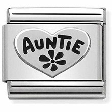 Nomination Link - 330101-17 - Classic OXIDIZED SYMBOLS - Auntie Heart