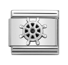 Nomination Link - 330101-26 - Classic OXIDIZED SYMBOLS - Boat Wheel