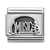 Nomination Link - 330101-34 - Classic OXIDIZED SYMBOLS - Headphones With Music Nomination Link - 330101-34 - Classic OXIDIZED SYMBOLS - Headphones With Music