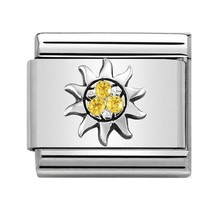 Nomination Link - 330304-29 - Classic CL SYMBOLS  - Sun with Yellow CZ