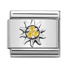 Nomination Link - 330304-29 - Classic CL SYMBOLS  - Sun with Yellow CZ