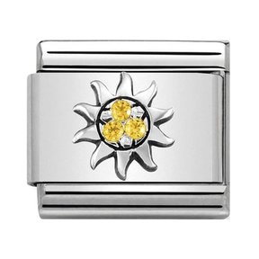 Nomination Link - 330304-29 - Classic CL SYMBOLS  - Sun with Yellow CZ