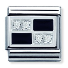 Nomination Link - 330306-01 - Classic CL SIMBOLS - Black Chessboard