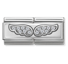 Nomination Link - 330732-01 - Classic DOUBLE RICH CZ - Angel Wings